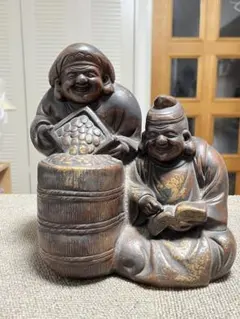 明治十年購入／西脇順三郎生家伝来】染付 梅竹図 盃洗 共箱・書付あり