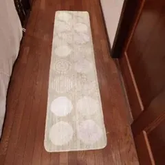 ライトグリーン ドットパターン キッチンマット