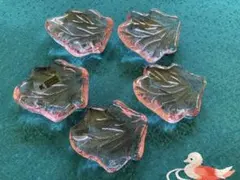 ガラス製箸置き5個セット　未使用　KURATA 上越クリスタル硝子