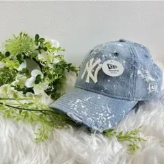 新品 ニューエラ LA ドジャース ダメージ キャップ 浅め デニム
