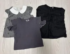 チェック柄襟付き半袖シャツ