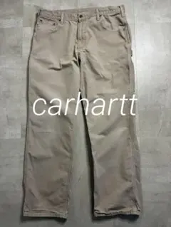 carhartt ベージュ ストレートレッグ ワークパンツ
