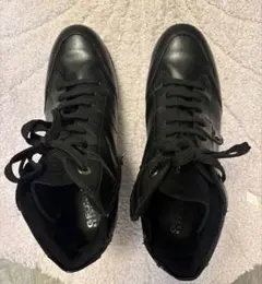 GEOX ブラック ハイカットシューズ本革