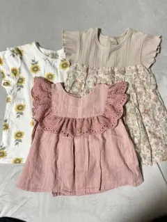 petit main 110cm トップス 3点セット