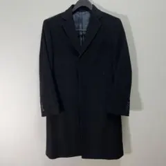 極美品 Ermenegildo Zegna ダークネイビー チェスターコート M ZEGNA メンズチェスターコート 秋冬 新品 エルメネジルドゼニア