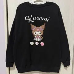 新品タグ付き クロミ サガラ刺繍トレーナー ブラック L 裏起毛