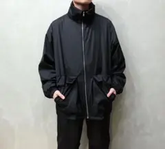 AURALEE SATIN LAMINATE ZIP BLOUSON