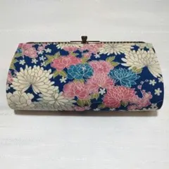 着物リメイクバック　花柄　クラッチバッグ　昭和レトロ
