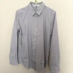 ユニクロ　レディース　ストライプ　シャツ　ビジネス　オフィス　通勤