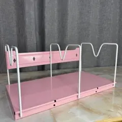 ピンクの本棚　昭和レトロ　スチール 楽天市場】キャスター付き スチールラック スチールシェルフ メタル