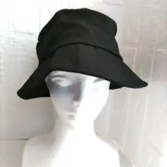 ブラック コットン バケットハット