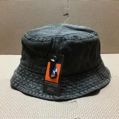 新品 ニューハッタン バケットハットのブラックデニム L/XL