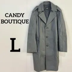 【CANDY BOUTIQUE レザートレンチコート ロング グレー】のサムネイル
