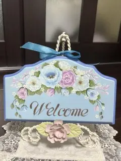 トールペイント　作品　薔薇とテディベア柄ボード トールペイント　作品　薔薇とテディベア柄ボード