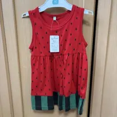 未使用品　スイカ柄ワンピース 95cm