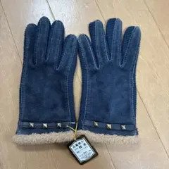ネイビー スエード 手袋 20cm