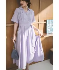 【最終値下・即日発送】JUSGLITTY 5分袖シャツタックワンピース サイズ2