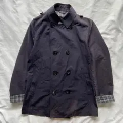 Burberry Black Label ショートトレンチコート　チェック柄