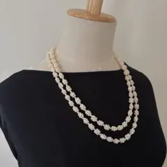 淡水パールネックレス　真珠のネックレス　パールロングネックレス