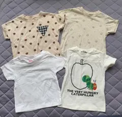 【美品あり】子ども用 半袖Tシャツ はらぺこあおむし 90cm 4枚セット