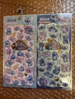 正規品！ディズニー スティッチ プチドロップステッカー 2枚セット