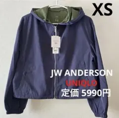 UNIQLO JW ANDERSON フーデッドブルゾン ネイビー XSのサムネイル