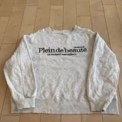 Plein de beauté ロゴ スウェット トレーナー グレー M