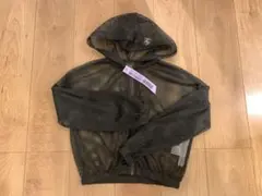 メッシュ　パーカー　黒