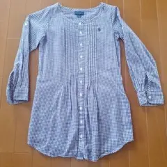 ほぼ新品！Ralph Lauren チュニック 7 紫と白チェック