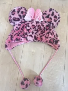 ディズニーリゾート ミニーマウスキャップ ヒョウ柄 ファンキャップ