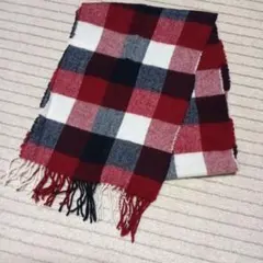 ウールチェックマフラー