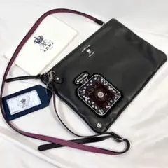 極美品 A.D.M.J. 牛革　香水　パフューム刺繍　ショルダーバッグ 限定品