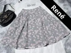 Rene フレアスカート花柄 ひざ丈のサムネイル