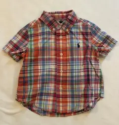 ラルフローレン　シャツ　マドラス　チェックシャツ 12M