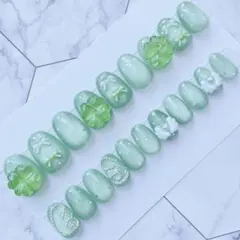 2336.（全サイズ現品販売）クローバー♡ウィッシュコアネイルチップ