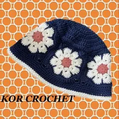 166*グラニースクエア クロシェハット クラッシャーハット バケットハット