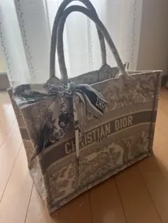 Christian Dior トートバッグ 大容量 ベージュ/グレー