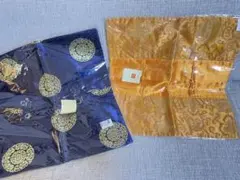 タイ　お土産　クッションカバー　紺　イエロー　2個セット