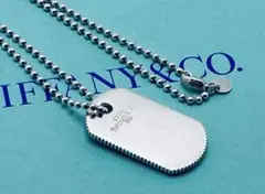 ティファニー　希少　サマセット　ドッグタグ　ボールチェーン　Ag925 TIFFANY ティファニー ボールチェーンネックレス ドッグタグ SV925