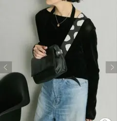 柄ワイドテープショルダーバッグ　ダルメシアン柄