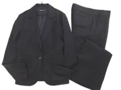 INDIVI インディヴィ ストライプ パンツ スーツ 上40 下38 ネイビー