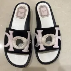 Christian Dior ビーチサンダル ブラック/ピンクのサムネイル