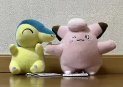 ポケットモンスター　 ほぺぴたぬいぐるみ　 ヒノアラシ ピッピ 2種セットのサムネイル