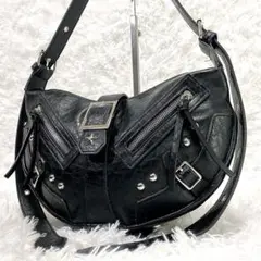 archive　Y2K　00s　shoulder bag　BLACK　studs