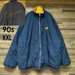 NIKE　ナイキ　白タグ　90s スウォッシュ刺繍　中綿入りナイロンジャケット