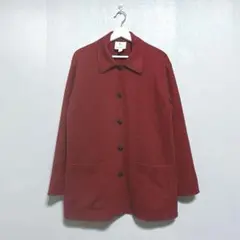 《KUMIKYOKU》 クミキョク (2) ウール100% ミドル丈コート 赤