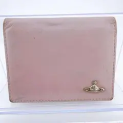 【Vivienne Westwood 二つ折りパスケース ピンク レザー】