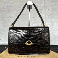 美品】MORABITO BLACK クロコダイル 肩掛け ワンハンドルバッグ | Mercari