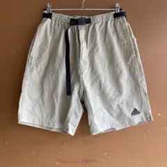 希少ヴィンテージ 古着90s adidas ベージュ ショートパンツ