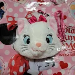 ディズニー　マリーちゃん　パスケース　コインケース　ポシェット【リール付き】